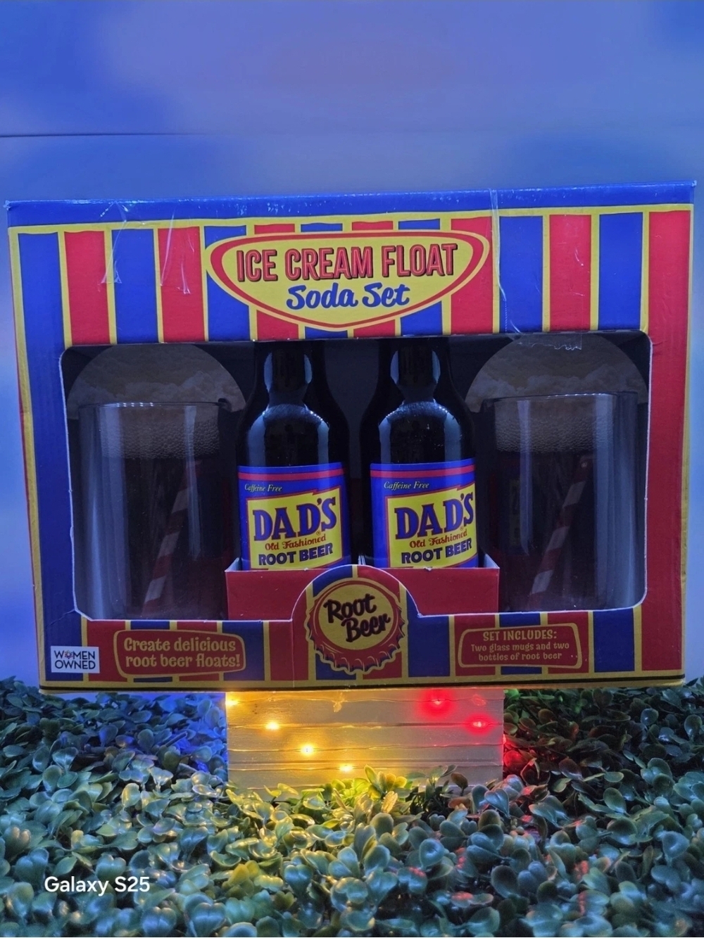Dad's Root Beer Ice Cream Float Soda Set - Blue & Red